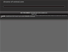 Tablet Screenshot of dreams-of-animal.com